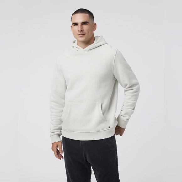 Vuori Mens Fleece Seaside Pullover Hoodie Salt Large V299 - Picture 13 of 14